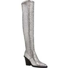 Silver High Boots Katy Perry The Citygurl Otk Stretch Boot Silver