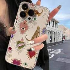 Shein One Eye Tiger TPU Soft Case With Precise Holes, Compatible With IPhone 15 Pro Max, 14 Plus, 13 Pro Max, 12, 11, 7G, 7P, IX, XR, XS Max
