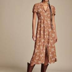 Brown - Shirt Dresses Lucky Brand Floral Cotton Shirtdress