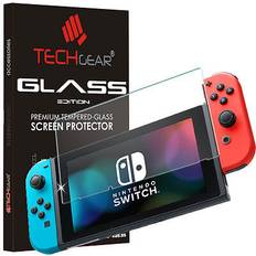 Konsoldekaler techgear tempered glass screen protector cover for nintendo switch