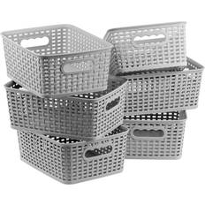 Geezy Home Organisation Grey Basket 25cm 6pcs