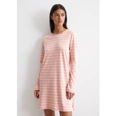 Jersey Nachthemden Marc O'Polo Lounge Longshirt - Misty Rose Stripe