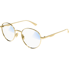 Gucci Man GG0337S Sunglasses Metal Gold Transparent Round - Anti-Blue Light