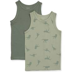 Grønne Singleter Name It Tanktop 2-pack - Agave Green