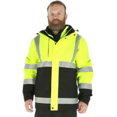 Work Clothes RefrigiWear RefrigiWear Men's HiVis 3-in-1 Rainwear Jacket, 5XL, Black/Lime