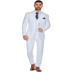 Men - White Suits Braveman Premium Slim Fit 3-Piece Suit in White 54Regular 54Regular