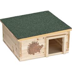 Navaris Wood Hedgehog House Wooden Hideout for Hedgehogs