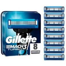 Gillette Mach3 Turbo Mens Razor Blade Refills, 8 Pack