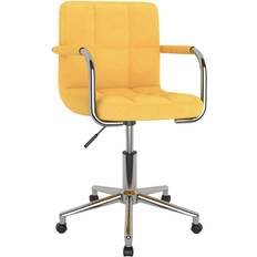 Stål Kontorsstolar vidaXL 334798 Mustard Yellow Kontorsstol 86cm