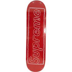 Planches à roulettes Supreme KAWS Chalk Skateboard Logo Rood