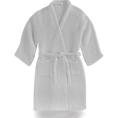 Linen Underwear Kassatex Plush Wafle Bathrobe White L/XL