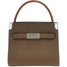 Multicoloured - Women Handbags Tory Burch Color-Block Pebbled Petite Double Bag - Green