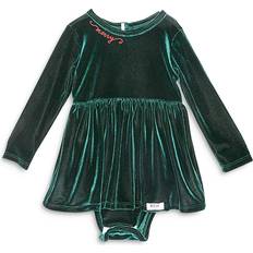 Vert Bodys Worthy Threads Holiday Bubble Romper - Emerald Velvet