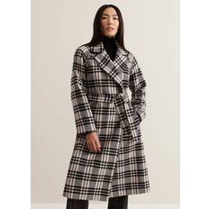 Phase Eight Outerwear Phase Eight Women's Cassie Check Wool Coat Black/Ivory
