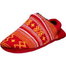 Men - Red Slippers Northeast Outfitters Cozy Cabin RR Nordic Stripe - Red/Yellow