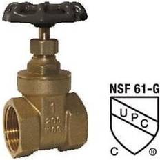 Plumbing Everflow 1-1/4 inch cast brass gate valve with connections compression