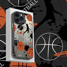 Mobile Phone Accessories Shein pc Fashion Basketball Pattern Shockproof Phone Protective Case Compatible With Apple Samsung Series