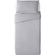 Habitat Brushed Cotton Plain Duvet Cover Grey