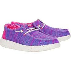 Pink Low Top Shoes Children's Shoes Girls Preschool HEYDUDE HEYDUDE Wendy Stretch Mesh Girls' Preschool Shoe Pink/Multi 03.0