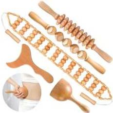 Shein A Wooden Massager Designed For Massage Of The Muscles, Abdomen, Legs, Back, Neck, Shoulders And Waist, Portable For Home Use As A Body Relaxation Tool