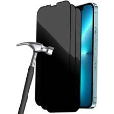 3pcs Privacy Protection Full Tempered Glass Protector Protect Compatible With iphone With Black Edge Silk Anti Peeping Full Phone