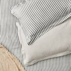 Stripes Pillow Cases Yard Hebden Mélange Stripe Pillow Case Grey