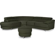 Brayden Studio Mesh Fabric Corner Upholstered Corner Sectional Sofa 3 Seater