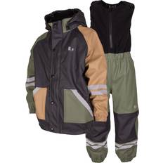 Noir Ensembles de pluie Lindberg Fagerhult Rain Set - Anth/Green Unisex