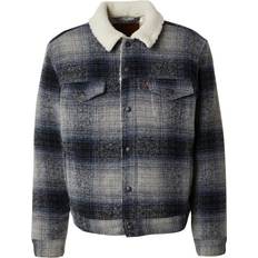 Levi's Men Jackets Levi's Plaid Sherpa Trucker Jacket - Grey