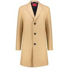 Man - XL Coats HUGO Men Color Coat - Beige