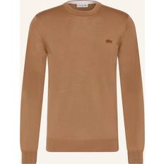 Lacoste Merino Wool Crew Neck Sweater - Brown