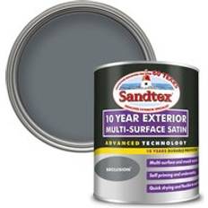 Sandtex Grey Paint Sandtex 10 Year Multi Surface Satin Grey 0.76L