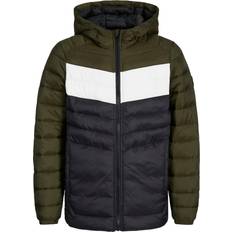 Removable Hood Jackets Jack & Jones Junior Boys Sprint Blocking Padded Hooded Black/rosin, Age: Years age: YEARS