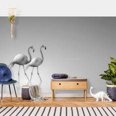 Papeles pintados Papier peint Flamingo Love Black And White