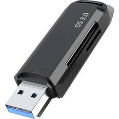 Memory Card Readers Wejoy C307 USB 3.0 Portable Card Reader for SD, SDHC, SDXC, MicroSD-Black