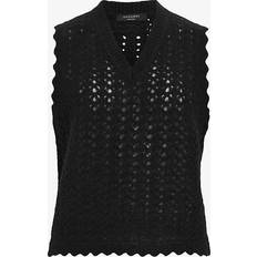 3XL Tank Tops AllSaints Openwork Vivian Sweater Vest black