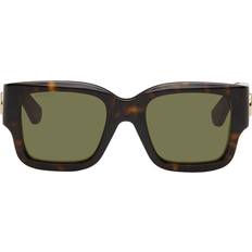 Gucci Dam Solglasögon Gucci GG1663S 002 Sköldpaddemönstradeshell Solglasögon Acetat Havana Grön