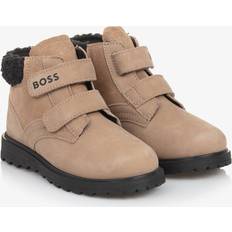 Kängor BOSS Kids Leather Kids Boots Faux Shearling Collar