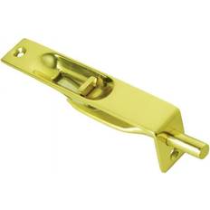 Door Levers Deltana 4FBS3 4 Length Flush Door Bolt Square Corner Polished Brass