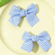 Children Hair Accessories Shein pcs Kids Red Plaid Bow Hair Clips Cute Duck Mouth For Daily