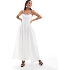 Abercrombie & Fitch Short Dresses Abercrombie & Fitch Dipped Waist Lace Maxi Dress White