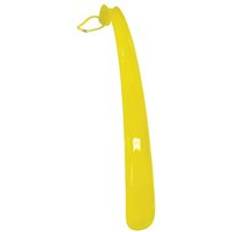 Yellow Shoe Care Loops Yellow Plastic Shoe Horn 40cm Long Shoe Remover Tool Handheld Disability Aid One