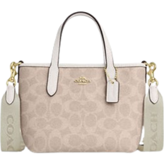 Coach City Mini Tote Bag In Signature Canvas - Gold/Sand/Chalk