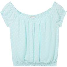 Fille Chemisiers et Tuniques Tom Tailor Cropped Allover Printed Blouse Blau Mädchen