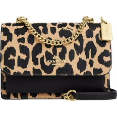 Black - Leather Bags Coach Klare Crossbody Bag With Leopard Print - Gold/Leopard Multi