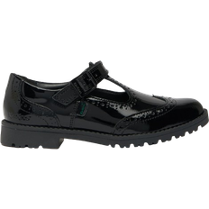 Kickers Junior Girl's Lachly Brogue T-Bar Patent Leather - Black