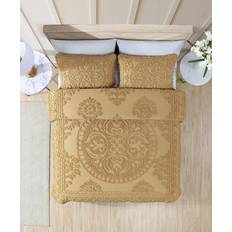 Gold Bedspreads Beatrice Home Fashions Medallion Chenille Bedspread Gold (299.7x259.1cm)