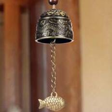 Brons Juldekorationer Shein 1set, Vintage Dragon Bell Fengshui Wind Chimes Good Luck Hanging Bell For Home Garden Good Luck Blessing Patio Yard Indoor Outdoor Front Door Decorations, Garden Patio Decoration, Send Friends And Relatives To Commemorate The Wind Chimes(The Details Shown In The Pictures May Be Slightly Different From The Actual Objects.) Juldekoration