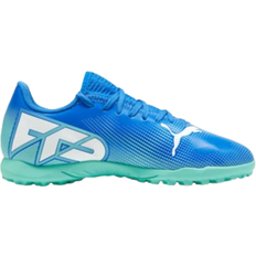 Blau Fußballschuhe Puma Youth Future 7 Play TT - Hyperlink Blue/Mint/White