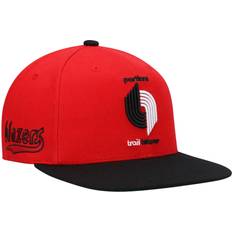 Mitchell & Ness Portland Trail Blazers Red/Black Hardwood Classics Snapback Hat